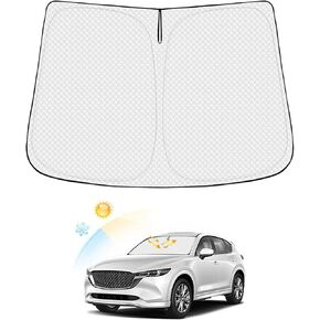 Windshield Sun Shade for 2020-2024 Kia Telluride Accessories Thicken 6-Layer Front Window Sunshade Cover Sun Visor Protector Foldable Block UV Rays Keep Vehicle Cool