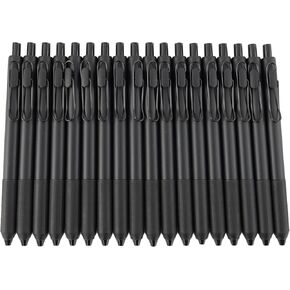 Fengtaiyuan Retractable Black Ink Ballpoint Pen, 0.7mm, Fine Point, Matte Texture Pen Barrel, Smooth Writing, Slip-Resistant Comfort Grip, 18 Count (Black-ZYHOilyB07)