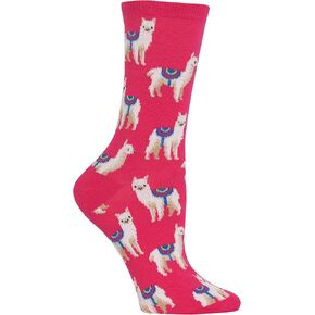 Hot Sox Women's Funny Animal Crew Socks-1 Pair Pack-Cool & Cute Wordplay Novelty Gifts, Balloon Dachshund (Dark Blue), 4-10