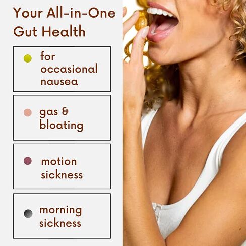 Ginger for Nausea Relief, Organic Honey, Spearmint, Lemon w/Vitamin B6, Pregnancy Must Haves, Morning Sickness Relief. 28 Ct in Saudi Arabia