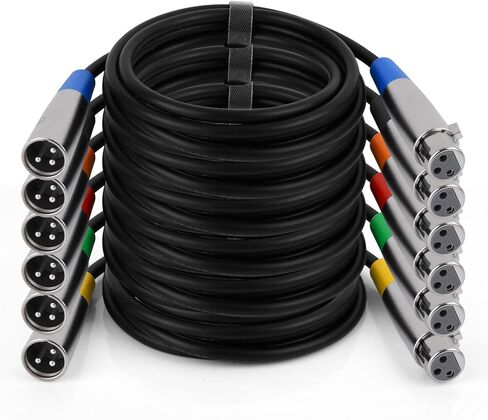 كابل ميكروفون XLR بطول 6 أقدام مع سلك ميكروفون متوازن ذكر إلى أنثى بثلاثة دبابيس لمكبرات الصوت التي تعمل بالطاقة وواجهة الصوت والأداء الصوتي الاحترافي وأجهزة التسجيل (أخضر) in Saudi Arabia