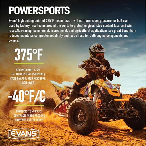 مجموعة سائل التبريد والسوائل التحضيرية بدون ماء من إيفانز EC72064 وEC42001 Powersports، 2 جالون in Saudi Arabia