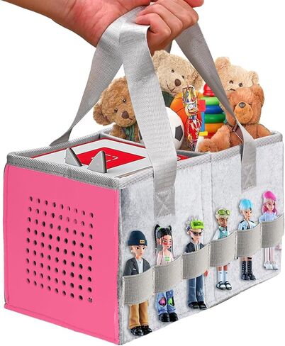 ThxYour حقيبة تخزين مطورة لمجموعة Toniebox المبتدئة وتماثيل Tonies، حقيبة قابلة للطي ممتازة يمكن أن تحمل 30-40 شخصية من شخصيات Tonies، حقيبة حمل (أصفر) in Kuwait