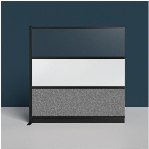 LUXOR MW-5370-FWCGWB Modular Wall Room Divider System - Black Frame - 53" x 70" Starter Wall - Wide Paneling in Saudi Arabia