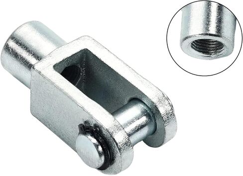 Aicosineg 2 قطعة 0.63in اسطوانة Clevis Y Joint M16 أنثى موضوع Y موصل 3.07in طول اسطوانة الهواء قضيب Clevis نهاية هوائي اسطوانات الهواء موصل تركيبات للصناعة الكيميائية الإلكترونية الفضة in Saudi Arabia