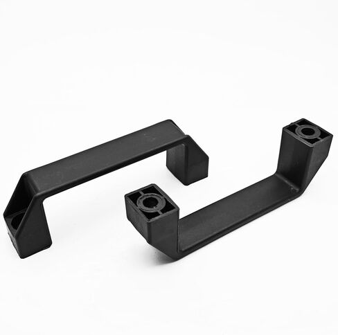 4 قطعة مقابض سحب بلاستيكية سوداء مربعة 120 مللي متر مقابض مربعة في المراكز ، مناسبة لمقابض خزانة المعدات الميكانيكية للأمتعة in Kuwait