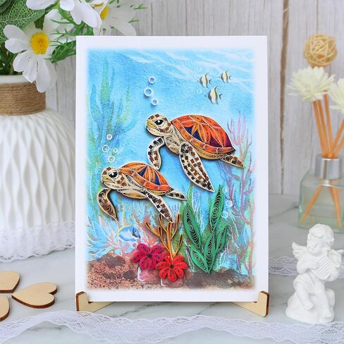 Penguin Couple Quilling Card, Anniversary Card for Wife, Husband, Parents, Handcrafted Greeting Card for Wedding, Birthday, Thinking of You, Mothers Day, Valentines Day Card in Kuwait
