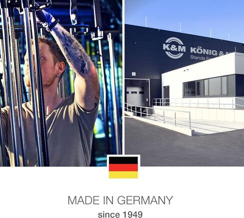 K&M König & Meyer 16250.000.55 Guitar Wall Mount Hanger | Creative Display and Storage | Adjustable Rubber Covered Support Arms | Fits Most Guitar Shapes | Sturdy - Secure | German Made | Black in Kuwait