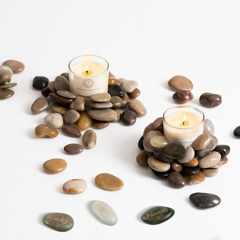 30 PCS Engraved Inspirational Stones - Gift Stones with Inspirational Words for Friends & Family Encouragement Rocks for Praying and Decoration, Motivational and Prayer Stones in Kuwait