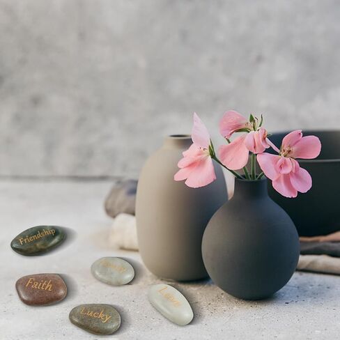 30 PCS Engraved Inspirational Stones - Gift Stones with Inspirational Words for Friends & Family Encouragement Rocks for Praying and Decoration, Motivational and Prayer Stones in Kuwait