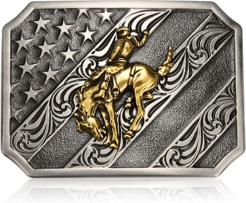 BBOTEN Western Cowboy Belt Buckle for Men Women, Longhorn Bull Prayer Horse Rider Rodeo Belt Buckle, Large Belt Buckles in Kuwait