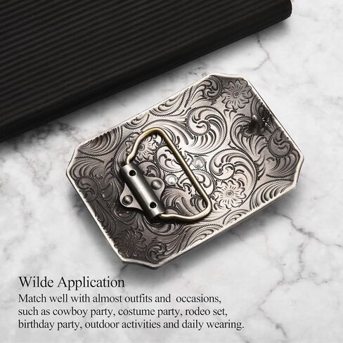 BBOTEN Western Cowboy Belt Buckle for Men Women, Longhorn Bull Prayer Horse Rider Rodeo Belt Buckle, Large Belt Buckles in Kuwait
