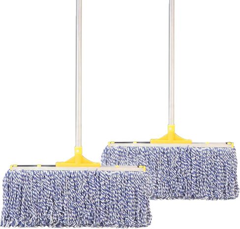 ممسحة تجارية لتنظيف الأرضيات، ممسحة مبللة قطنية شديدة التحمل بمقبض من الفولاذ المقاوم للصدأ مقاس 61 بوصة، عبوتان in Kuwait