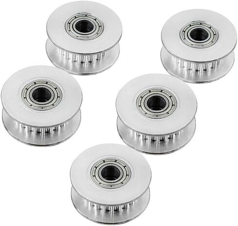 5PCS GT2 Idler Pulley 5mm Bore, FBHDZVV Bearing 20 Teeth Aluminum 6mm Width Timing Belt Idler Pulley Wheel for 3D Printer 6mm Width Timing Belt in Saudi Arabia
