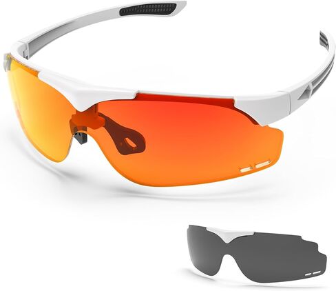 Polarized Sports Sunglasses With Magnetic Interchangeable Lens for Men Women Youth Cycling Running Baseball in Saudi Arabia