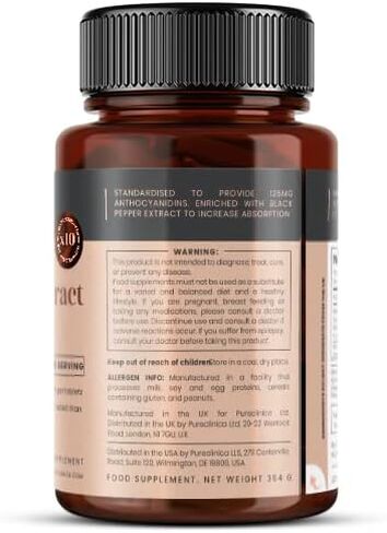 Bilberry Extract 10,000mg x 360 Tablets (2 Bottles) - 10 X More Anthocyanidins per Tablet Than Most Others - and 5mg Black Pepper Extract for 300% Increased Absorption in Saudi Arabia