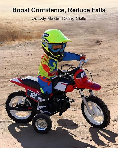 مجموعة عجلات تدريب الدراجة الترابية مناسبة لهوندا CRF50 XR50 Z50 Razor MX500 MX125 MX400 Yamaha PW50 TTR50 KTM 50CC Mini Senior Adenture، عجلات تدريب موتوكروس (الدراجة النارية غير متضمنة) in Saudi Arabia