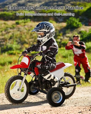 مجموعة عجلات تدريب الدراجة الترابية مناسبة لهوندا CRF50 XR50 Z50 Razor MX500 MX125 MX400 Yamaha PW50 TTR50 KTM 50CC Mini Senior Adenture، عجلات تدريب موتوكروس (الدراجة النارية غير متضمنة) in Saudi Arabia