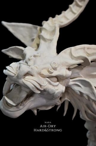 طين نارا الجاف بالهواء (الصلب والقوي)، 500 جرام. (1.1 رطل) قالب للنحت والطلاء - سهل الاستخدام (أبيض) in Kuwait