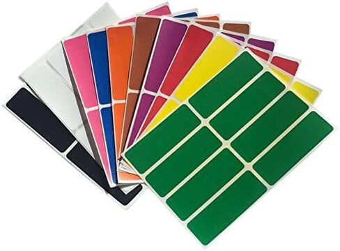 Royal Green Rectangular Stickers Color Coded Write on Labels for Organizing, Moving, & Mailing, 3x1 inch Stickers Writable Label for File Folder Tabs 120-Pack (White) in Kuwait