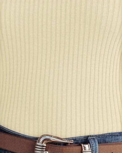 Lacozy Mock Turtle Necks Tops for Women Long Sleeve Ribbed Knit Sweater Slim Fit Basic Layer Shirts 2024 Fashion Spring Top in Kuwait