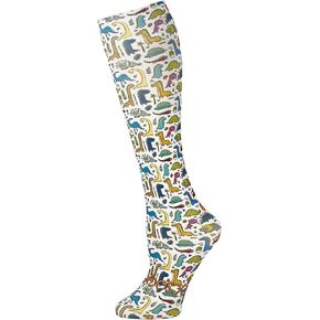Hocsocx Dinosaurs Unisex Performance Liner Socks, Moisture Wicking, Rash Protection for Field Ice Hockey, Soccer,Medium