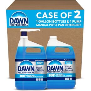 Dawn Professional Manual Pot and Pan Detergent, Dish Soap, Liquid Concentrate, 1 Gallon with 1 Pump (Pack of 2)