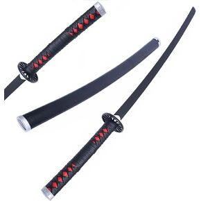 Blazing Steel Metal Fantasy Demon Nichirin Samurai Sword Stainless Steel Replica for Costume and Cosplay