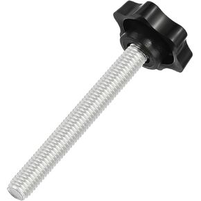 uxcell 1Pcs Star Knobs, M8x20mm Plastic Hex Shaped Clamping Handle Screw Knobs, Hand Tightening Star Screw Knob for Machinery Umbrella Base Replacement