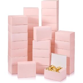 36 Pcs Small Pink Cookie Boxes 6 x 3 x 1.8 Inches Pink Cardboard Candy Boxes Recyclable Pink Treats Boxes for Bakery Biscuit Packaging Party Favor Wedding Gift Giving