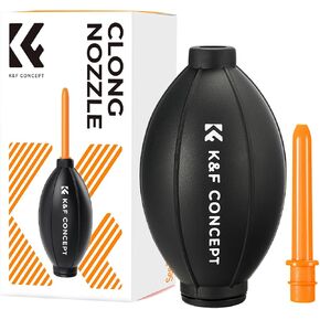 K&F Concept 10-in-1 Camera Lens Cleaning Kit for DSLR Camera Lens Filter Cell Phones with Advanced Silicone Air Blower*1+Short Nozzle*1+Long Nozzle*1+Cleaning Cloth*6+Cleaning Pen*1+15ML Cleaner*1