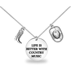 TGBJE Country Music Lover Gifts Life Is Better With Country Music Keychain Cowgirl Boots Gift Country Music Themed Jewelry