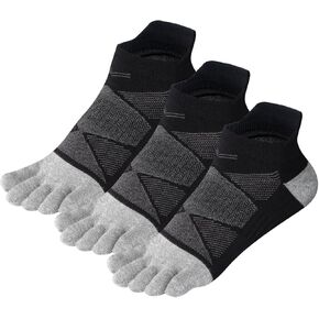 Meaiguo Women's Toe socks No Show Cotton Five Finger Socks For Running Athletic 3 Pairs