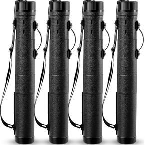 4 Pcs Large Extendable Poster Tubes with Strap 30'' to 49'' Telescoping Drafting Tube Expandable Blueprint Tube Portable Container for Posters Blueprints Artwork Map Drawing Document Storage