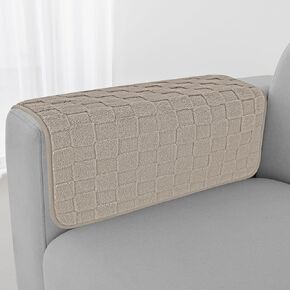 Large Sofa Arm Cover, Single Couch Cover Backrest Covers, Anti-Slip Dog Mat, Sofa Seat Protectors Sofa Arm Protector Decorate Set of 2pcs, Grey 30x30 Inch