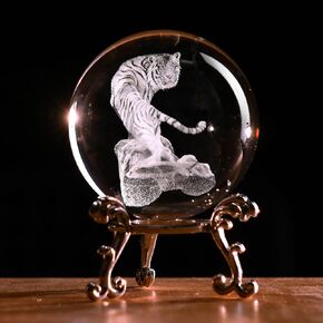 IFOLAINA 3D Cat Themed Gifts for Women Decor for Cat Lovers Cat Mom Crystal Ball Cat Related Sympathy Figurines Presents Cat Decorative Globe Decor with Stand