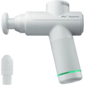 Hyperice Hypervolt Go 2 - يتميز بتقنية الانزلاق الهادئ - مسدس تدليك إيقاعي محمول | 3 سرعات، 2 رؤوس قابلة للتبديل | يساعد على تخفيف آلام العضلات وتيبسها - مؤهل لـ FSA وHSA