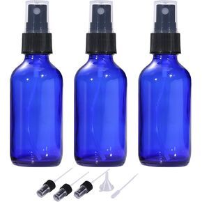 60ml Clear Glass Spray Bottles,Small Empty Fine Mist Perfume Refillable Reusable Travel Spray Bottle for Essential Oils/Hair/Aromatherapy/Cleaning/Cosmetic with Extra Spray Nozzle(2 Pack)