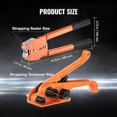 VEVOR PP Banding Strapping Kit with Strapping Tensioner Tool, Banding Sealer Tool, 328 ft Length, 100 Metal Seals, Pallet Packaging Strapping Banding Kit, Banding Packaging Strapping for Packing in Saudi Arabia
