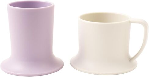 Untippy Kids Tumbler and Teacup | 2 Cup Set (6 & 7 Oz) Sippy Cups Dishwasher/Microwave Safe 3.5" x 4" | 2 Wide Base Toddler Cups Polypropylene Plastic Dinnerware Set | Open Sippy Cup for 6+ Month Old in Saudi Arabia