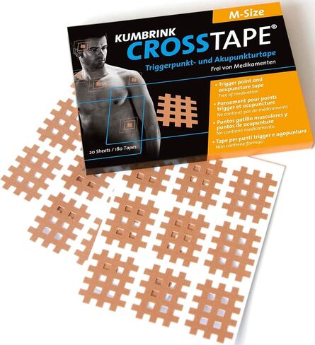 CROSSTAPE Muscle Trigger Points and Acupuncture Points (20 x 9 Bands) Size M 2.7 x 2 cm in Saudi Arabia