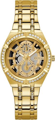 GUESS Silver-Tone Cut-Through Multifunction Watch in Kuwait