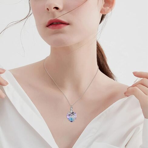 YFN Heart Crystal Urn Necklace for Ashes Cremation Jewelry Sterling Silver with Purple Blue Crystal Jewelry Gifts for Women Girls (Turtle) in Saudi Arabia