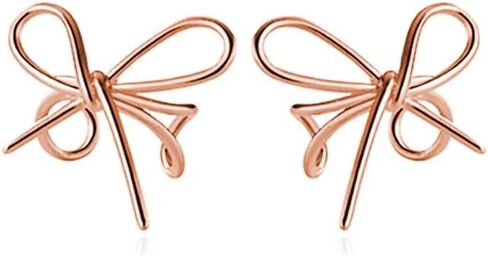Reffeer الصلبة 925 فضة القوس الكفة أقراط يلتف للنساء الفتيات الشريط Bowknot الكفة أقراط كليب Ons in Kuwait