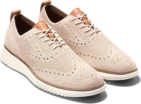 حذاء Cole Haan للرجال 2.Zerogrand Stitchlite Oxford، تروفل/عاجي، 7 in Kuwait