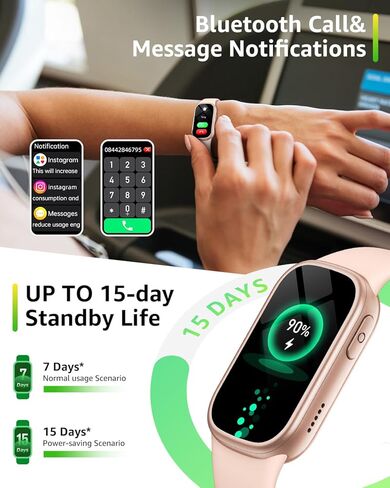 Fitness Tracker (Answer/Dial Call), Smart Watch with 1.47" HD Touch Display, 130+ Sport Modes Activity Tracker with Sleep Monitor, IP68 Waterproof Tracker for Android&iPhone Women Men in Saudi Arabia