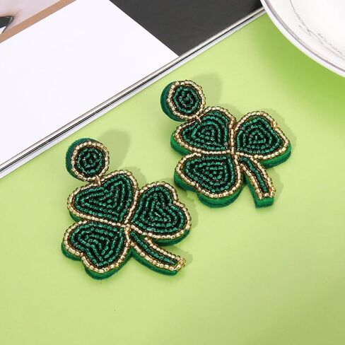 St. Patrick’s Day Headband for Women Lucky Shamrock Knotted Headband Good Luck Headband Embellished Crystal Wide Top Knot Headband St. Patrick's Day Hair Accessories Irish Holiday Gifts (Shamrock 1) in Saudi Arabia