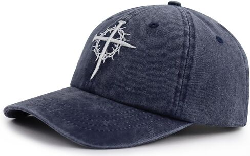 Jesus Cross Nail Hat for Men Women, Funny Adjustable Cotton Embroidered Christian Religious Faith Baseball Cap in Saudi Arabia