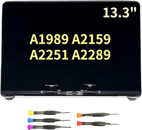 بديل LCD مقاس 13.3 بوصة لجهاز MacBook Pro Retina A2289 2020 Year مجموعة شاشة عرض LCD كاملة EMC 3456 2560x1600 (فضي) in Kuwait