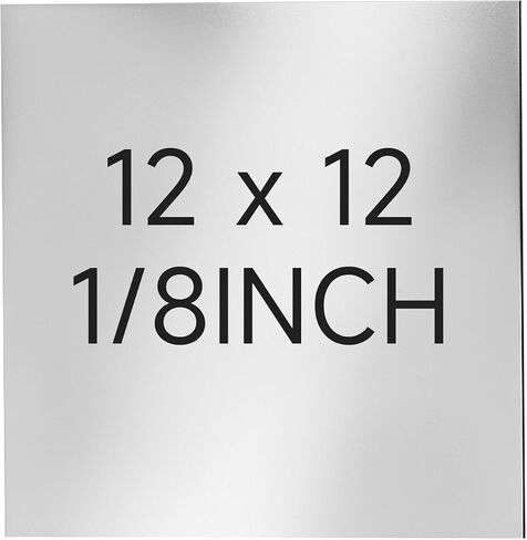 304 Stainless Steel Sheet - 2PCS 6" X 6" X 1/8" Thin Stainless Steel Plate 1/8 Inch Thickness with Protective Film Metal Sheets Shim Stock for Kitchen DIY Crafting (152 x 152 x 3 mm) in Saudi Arabia